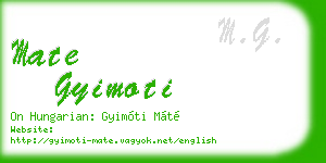mate gyimoti business card